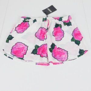 Missguided Floral Rose Print Drawstrings Shorts